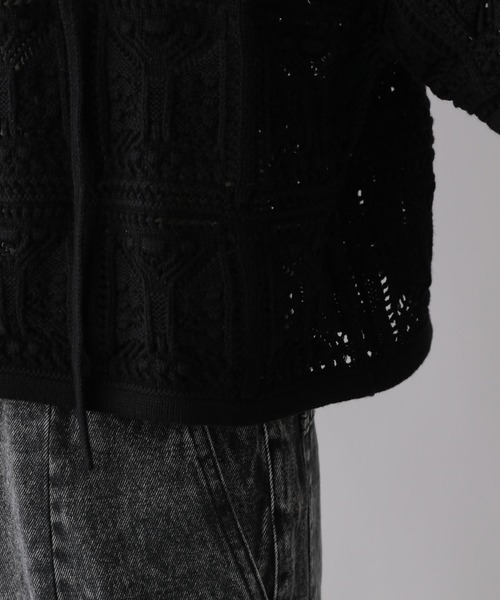 LOWRYS FARM(ローリーズファーム)の「オープンワークニットカーディガン 346340(カーディガン/ボレロ・レディース・ブラック/ブラウン/アイボリー・FREE)」の17枚目の写真