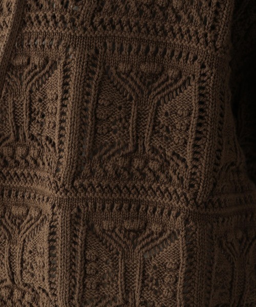 LOWRYS FARM(ローリーズファーム)の「オープンワークニットカーディガン 346340(カーディガン/ボレロ・レディース・ブラック/ブラウン/アイボリー・FREE)」の21枚目の写真