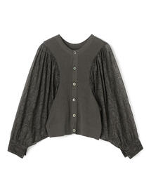 SOULEIADO | レーヨンコットン コンビカーディガン(ニット/セーター)