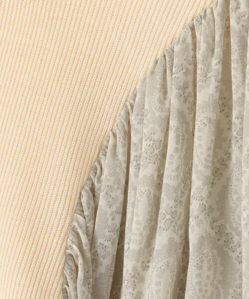 SOULEIADO（ソレイアード）の「レーヨンコットン コンビカーディガン（ニット/セーター・レディース・チャコールグレー/ライトベージュ・S）」の7枚目の写真