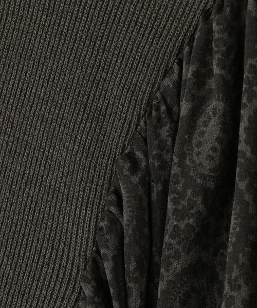 SOULEIADO（ソレイアード）の「レーヨンコットン コンビカーディガン（ニット/セーター・レディース・チャコールグレー/ライトベージュ・S）」の12枚目の写真