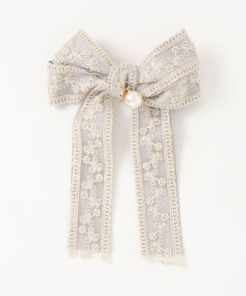 Catherine Cottage(キャサリンコテージ)の「プリンセスリボンヘアクリップ(バレッタ/ヘアクリップ・キッズ・ホワイト/パープル/グレー/ピンク/ブルー・FREE)」の7枚目の写真