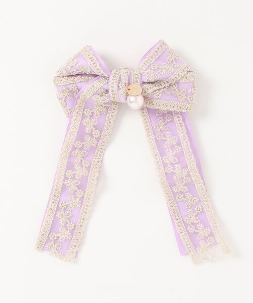 Catherine Cottage(キャサリンコテージ)の「プリンセスリボンヘアクリップ(バレッタ/ヘアクリップ・キッズ・ホワイト/パープル/グレー/ピンク/ブルー・FREE)」の8枚目の写真