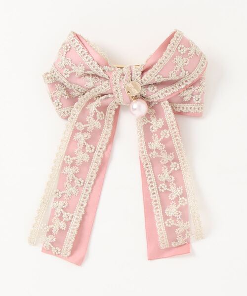 Catherine Cottage(キャサリンコテージ)の「プリンセスリボンヘアクリップ(バレッタ/ヘアクリップ・キッズ・ホワイト/パープル/グレー/ピンク/ブルー・FREE)」の9枚目の写真