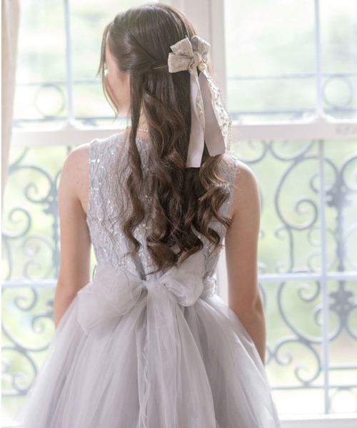 Catherine Cottage(キャサリンコテージ)の「プリンセスリボンヘアクリップ(バレッタ/ヘアクリップ・キッズ・ホワイト/パープル/グレー/ピンク/ブルー・FREE)」の17枚目の写真