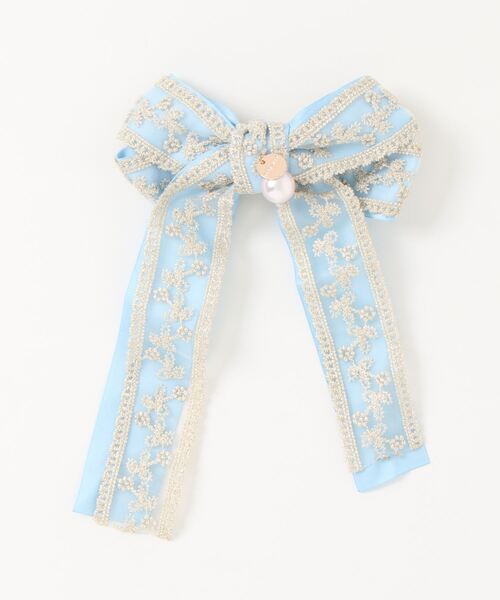 Catherine Cottage(キャサリンコテージ)の「プリンセスリボンヘアクリップ(バレッタ/ヘアクリップ・キッズ・ホワイト/パープル/グレー/ピンク/ブルー・FREE)」の20枚目の写真