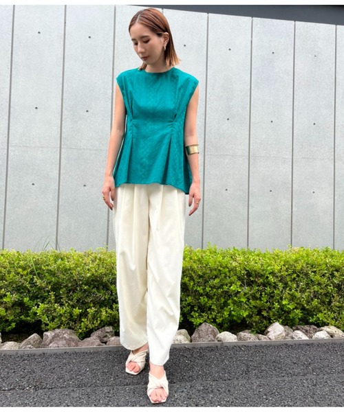 Settimissimo(セッティミッシモ)の「総刺繍ウエストタックAラインブラウス【セットアップ着用可】(シャツ/ブラウス・レディース・オレンジ/グリーン/スミクロ・FREE)」の20枚目の写真