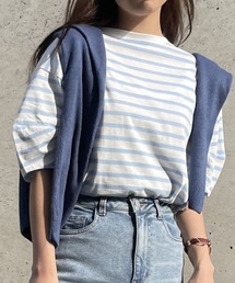 KOBE LETTUCE | ランタンショートスリーブボーダートップス(Tシャツ/カットソー)