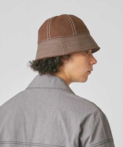 OVERRIDE（オーバーライド）の「OVERRIDE  POLY TWILL GOB HAT（ハット・メンズ・ネイビー/ブラック/ブラウン・58cm）」の11枚目の写真