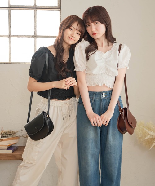 Cham.（チャム）の「フリルギャザーブラウス（シャツ/ブラウス・レディース・ブラック/オフホワイト・F）」の17枚目の写真