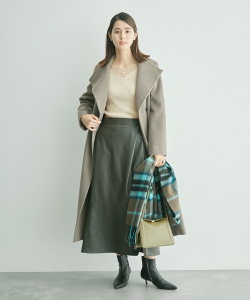 ROPE'（ロペ）の「ハートネックリブニットプルオーバー（ニット/セーター・レディース・ブラック/オフホワイト・38/36）」の19枚目の写真