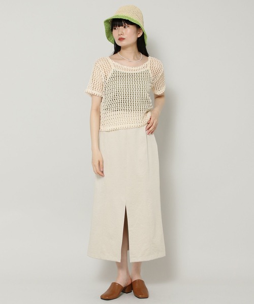 ALAND(エーランド)の「3.3 Field Trip/MESH CROP TOP 2353159(Tシャツ/カットソー・レディース・クリーム/ブラック・FREE)」の10枚目の写真