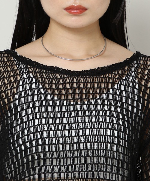 ALAND(エーランド)の「3.3 Field Trip/MESH CROP TOP 2353159(Tシャツ/カットソー・レディース・クリーム/ブラック・FREE)」の17枚目の写真