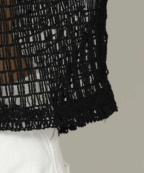 ALAND(エーランド)の「3.3 Field Trip/MESH CROP TOP 2353159(Tシャツ/カットソー・レディース・クリーム/ブラック・FREE)」の19枚目の写真