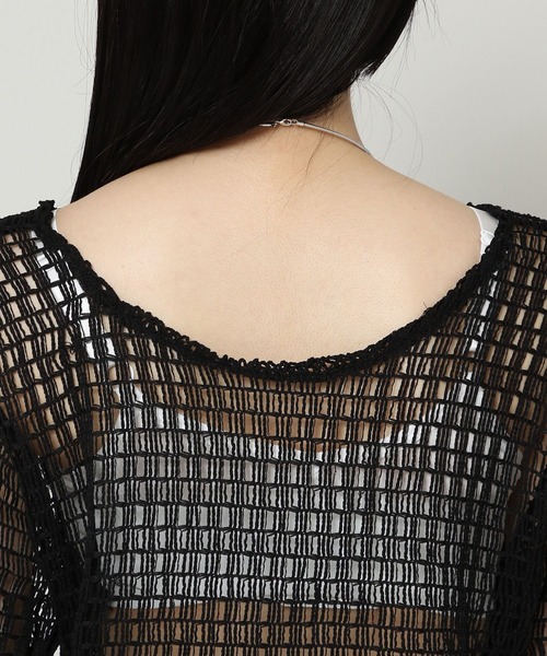 ALAND(エーランド)の「3.3 Field Trip/MESH CROP TOP 2353159(Tシャツ/カットソー・レディース・クリーム/ブラック・FREE)」の20枚目の写真