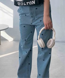 AS KNOW AS plus（アズノゥアズプラス）の「♪後レースアップ ハイウエストデニムパンツ（デニムパンツ）」