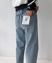 AS KNOW AS plus | ♪後レースアップ ハイウエストデニムパンツ(デニムパンツ)