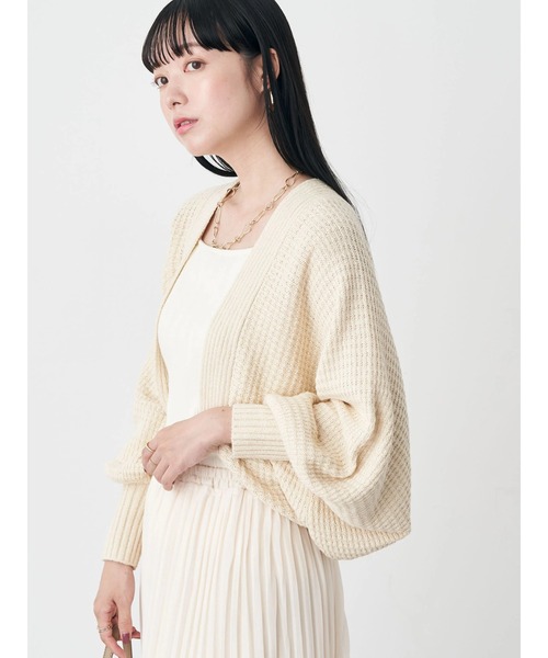 earth music&ecology（アースミュージックアンドエコロジー）の「ボリュームスリーブボレロカーディガン（カーディガン/ボレロ・レディース・ブラック/ベージュ/アイボリー・FREE）」の12枚目の写真