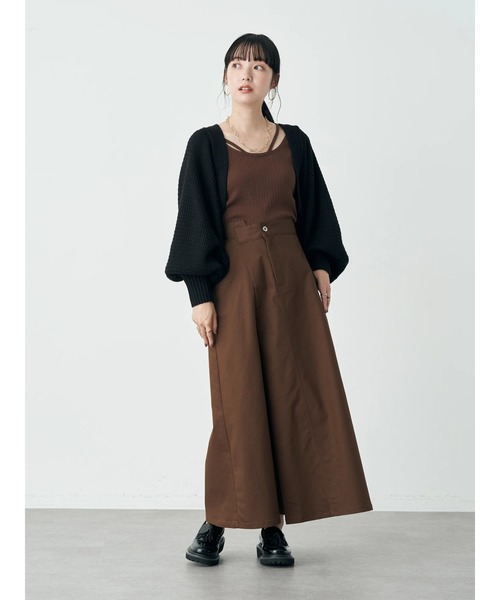 earth music&ecology（アースミュージックアンドエコロジー）の「ボリュームスリーブボレロカーディガン（カーディガン/ボレロ・レディース・ブラック/ベージュ/アイボリー・FREE）」の9枚目の写真