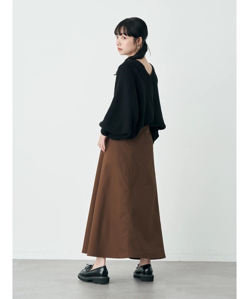 earth music&ecology（アースミュージックアンドエコロジー）の「ボリュームスリーブボレロカーディガン（カーディガン/ボレロ・レディース・ブラック/ベージュ/アイボリー・FREE）」の5枚目の写真