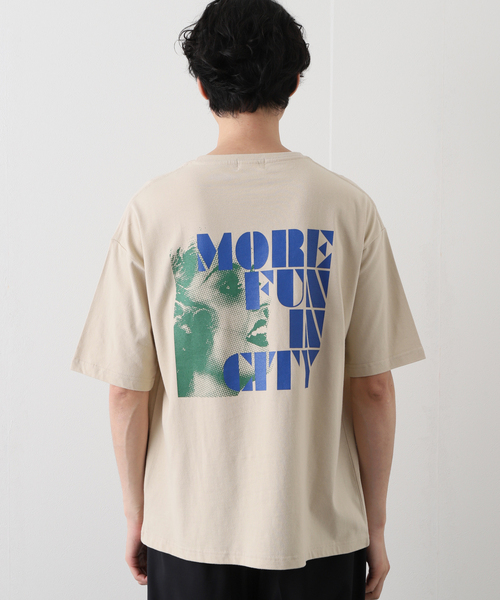 417 EDIFICE(フォーワンセブンエディフィス)の「【Hot-Dog PRESS / ホットドッグプレス】別注 プリントTシャツ MORE FUN IN CITY(Tシャツ/カットソー・メンズ・ホワイト/ベージュ・MEDIUM/LARGE/X-LARGE)」の6枚目の写真