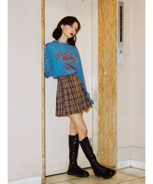 jouetie(ジュエティ)の「プリーツミニスカート(スカート・レディース・ピンク/ブラック/ブラウン・MEDIUM)」の7枚目の写真