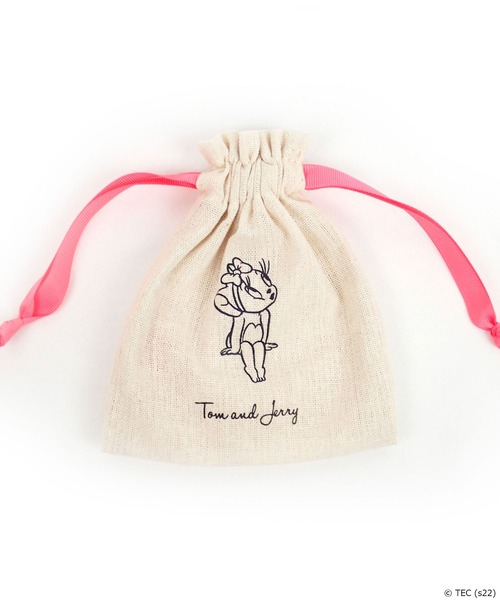 Tom＆Jerry（トムアンドジェリー）の「【公式】TOM and JERRY×Flapperトムジェリフレンズミニ巾着（ポーチ・レディース・ブラック/パープル/ブラウン/グレー/レッド/ピンク/イエロー/オレンジ/ブルー/グリーン/ダークグレー/ライトピンク/ダークブラウン・FREE）」の10枚目の写真