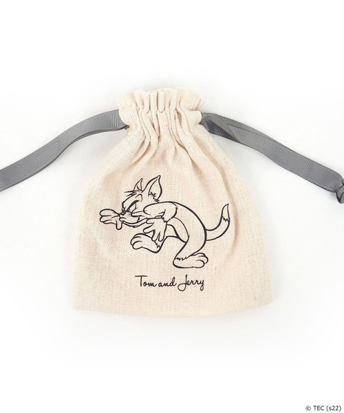 Tom＆Jerry（トムアンドジェリー）の「【公式】TOM and JERRY×Flapperトムジェリフレンズミニ巾着（ポーチ・レディース・ブラック/パープル/ブラウン/グレー/レッド/ピンク/イエロー/オレンジ/ブルー/グリーン/ダークグレー/ライトピンク/ダークブラウン・FREE）」の4枚目の写真