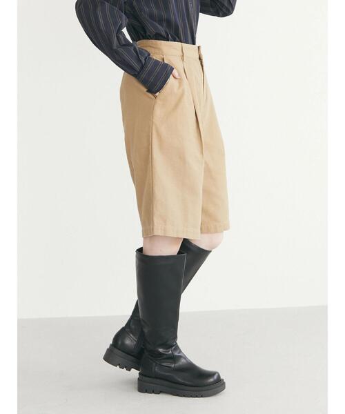 Green　Parks（グリーンパークス）の「ヘビーツイルハーフパンツ（その他パンツ・レディース・ベージュ/ブラウン/ブラック・FREE）」の12枚目の写真