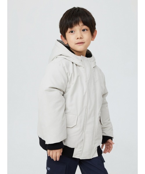 GAP（ギャップ）の「ショート ダウンパーカー (キッズ)（ダウンジャケット/コート・キッズ・グレー/ブルー/ブラック/ピンク・5/6/10/8/14/2/3/12/4）」の12枚目の写真