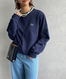 [LACOSTE/ラコステ] リブライン ワンポイントロゴクルーネックスウェット