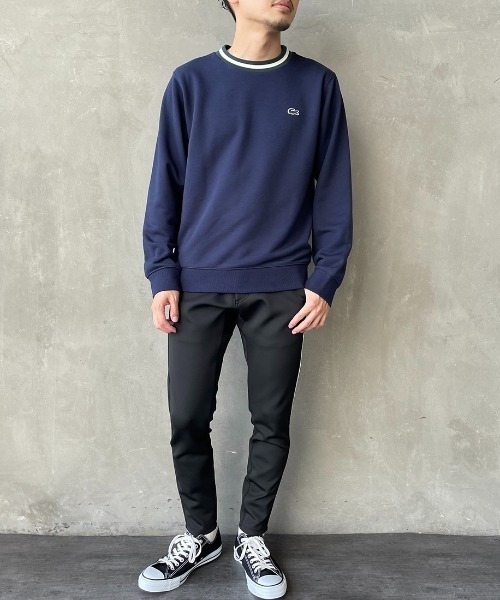 Lacoste 刺繍ロゴ クルーネックスウェット セール】 ビッグロゴ刺しゅうクルーネックスウェット