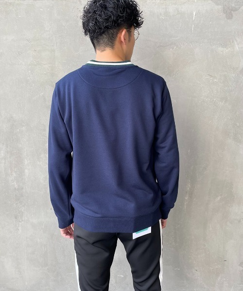 セール】[LACOSTE/ラコステ] リブライン ワンポイントロゴクルー