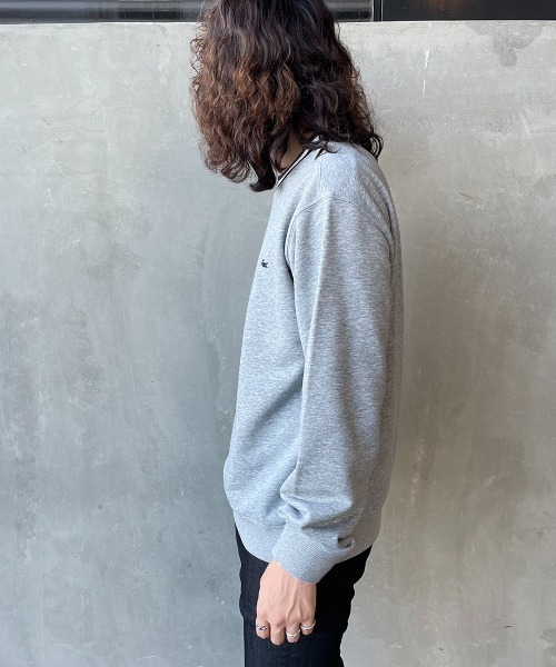 LACOSTE（ラコステ）の「[LACOSTE/ラコステ] リブライン ワンポイントロゴクルーネックスウェット（スウェット・レディース・ネイビー/グレー・4/3/5）」の15枚目の写真