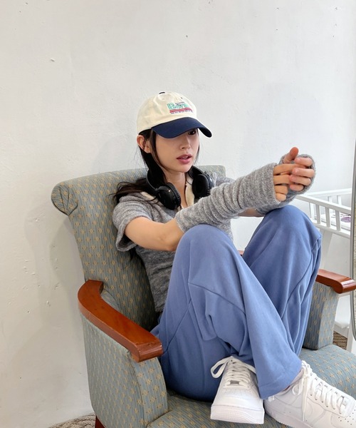 by muni:r(バイ ムニール)の「テリーVネックカラー半袖Tシャツ(ウォーマーSET)(Tシャツ/カットソー・レディース・グレー/ピンク/アイボリー・FREE)」の17枚目の写真