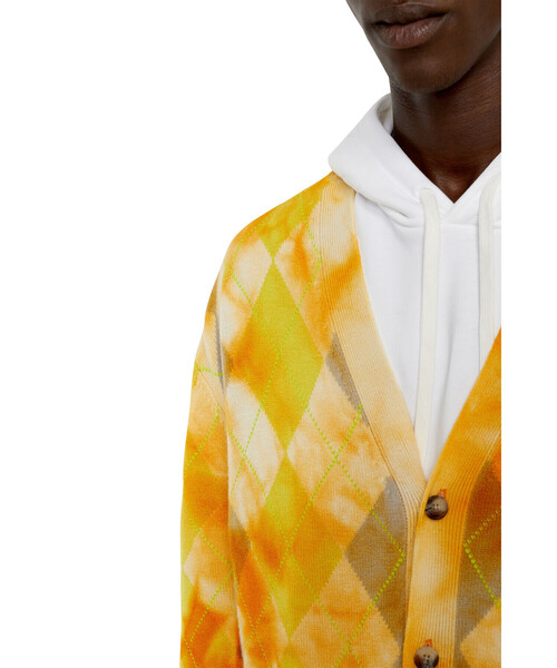 DIESEL（ディーゼル）の「メンズ カーディガン アーガイル タイダイ（カーディガン/ボレロ・メンズ・カーキ/イエロー・SMALL/MEDIUM/LARGE/X-LARGE/XX-LARGE/X-SMALL）」の13枚目の写真