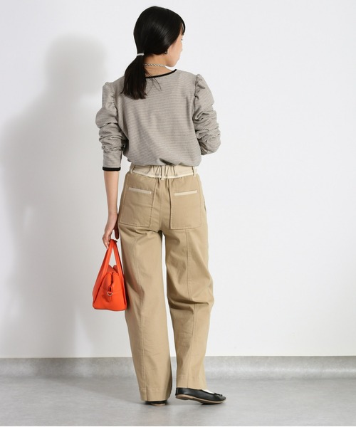 cepo（セポ）の「ボーダーパフスリーブロンＴｅｅ（Tシャツ/カットソー・レディース・ブラウン/ブラック/オフホワイト/アイボリー・M）」の22枚目の写真