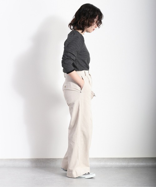 cepo（セポ）の「ボーダーパフスリーブロンＴｅｅ（Tシャツ/カットソー・レディース・ブラウン/ブラック/オフホワイト/アイボリー・M）」の17枚目の写真