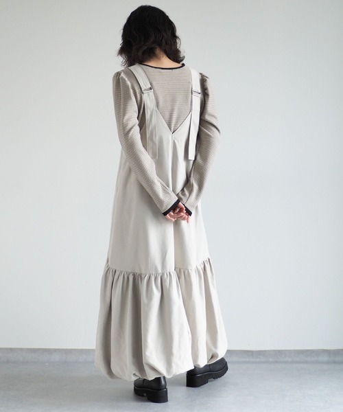 cepo（セポ）の「ボーダーパフスリーブロンＴｅｅ（Tシャツ/カットソー・レディース・ブラウン/ブラック/オフホワイト/アイボリー・M）」の11枚目の写真