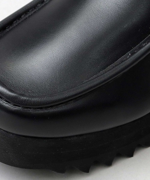 glabella(グラベラ)の「厚底 シャークソール モカシンブーツ / モカシン ショートブーツ / フェイクレザーブーツ(ブーツ・メンズ・ブラック・S/M/L)」の6枚目の写真