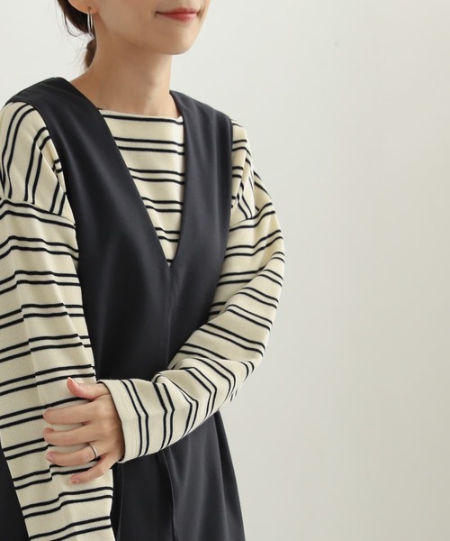 URBAN RESEARCH DOORS(アーバンリサーチドアーズ)の「ダブルフェイスボーダープルオーバー(Tシャツ/カットソー・レディース・パープル/ブルー系その他/ホワイト系その他・MEDIUM)」の21枚目の写真