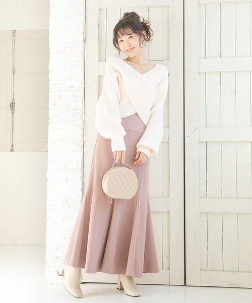 MIIA（ミーア）の「ロングマーメイドスカート（スカート・レディース・ブラック/ピンク/ボルドー・FREE）」の3枚目の写真