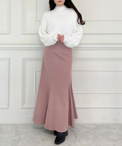 MIIA（ミーア）の「ロングマーメイドスカート（スカート・レディース・ブラック/ピンク/ボルドー・FREE）」の4枚目の写真