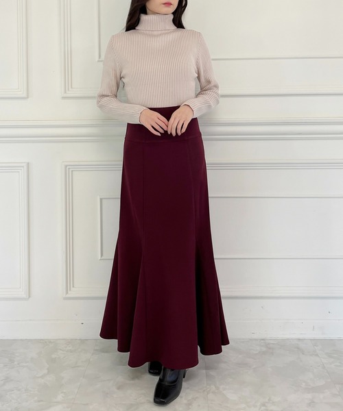 MIIA（ミーア）の「ロングマーメイドスカート（スカート・レディース・ブラック/ピンク/ボルドー・FREE）」の11枚目の写真