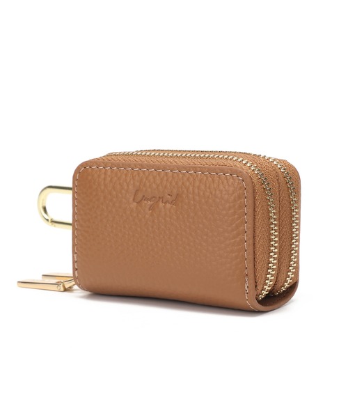 Ungrid（アングリッド）の「【Ungrid/アングリッド】本革スマートキーケース  車 ダブルファスナー ダブル ポケット  キーチェーン ファスナー カラビナ ギフト（キーケース/キーアクセサリー・レディース・アイボリー/キャメル/ベージュ系その他/ブルー系その他/ブラック/カーキ/オレンジ/スモークピンク/グレイッシュベージュ/オリーブ/チャコールグレー/ネイビー/ゴールド/ミント/ラベンダー/マスタード/シルバー・FREE）」の22枚目の写真