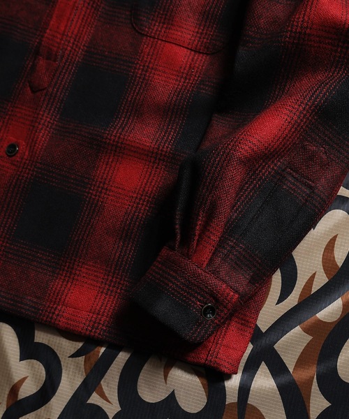 n(n) BY NUMBER (N)INE(エヌエヌバイナンバーナイン)の「WOOL OMBRE CHECK SHIRT(シャツ/ブラウス・メンズ・ブラック×レッド/ブラック×ブルー/ブラック×グリーン・M/S/L)」の16枚目の写真