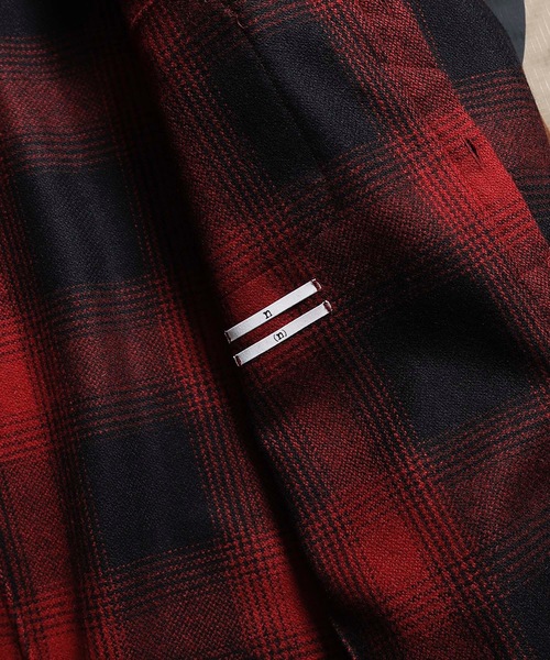 n(n) BY NUMBER (N)INE(エヌエヌバイナンバーナイン)の「WOOL OMBRE CHECK SHIRT(シャツ/ブラウス・メンズ・ブラック×レッド/ブラック×ブルー/ブラック×グリーン・M/S/L)」の15枚目の写真
