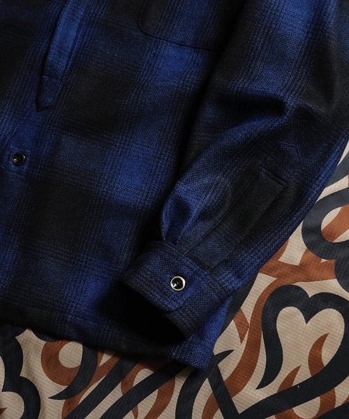 n(n) BY NUMBER (N)INE(エヌエヌバイナンバーナイン)の「WOOL OMBRE CHECK SHIRT(シャツ/ブラウス・メンズ・ブラック×レッド/ブラック×ブルー/ブラック×グリーン・M/S/L)」の13枚目の写真