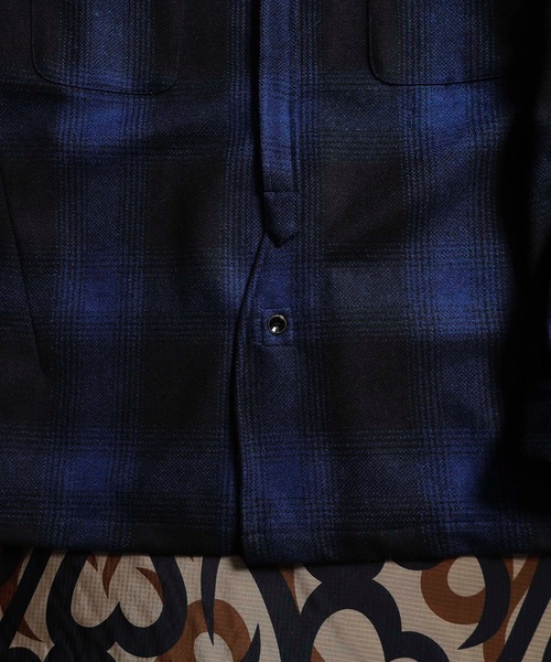 n(n) BY NUMBER (N)INE(エヌエヌバイナンバーナイン)の「WOOL OMBRE CHECK SHIRT(シャツ/ブラウス・メンズ・ブラック×レッド/ブラック×ブルー/ブラック×グリーン・M/S/L)」の9枚目の写真