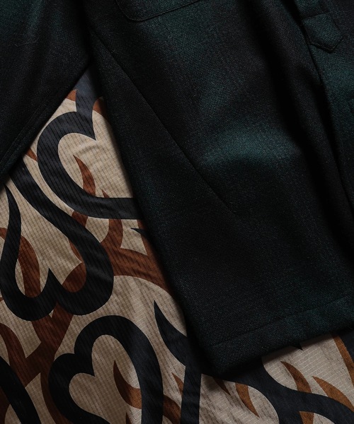 n(n) BY NUMBER (N)INE(エヌエヌバイナンバーナイン)の「WOOL OMBRE CHECK SHIRT(シャツ/ブラウス・メンズ・ブラック×レッド/ブラック×ブルー/ブラック×グリーン・M/S/L)」の10枚目の写真